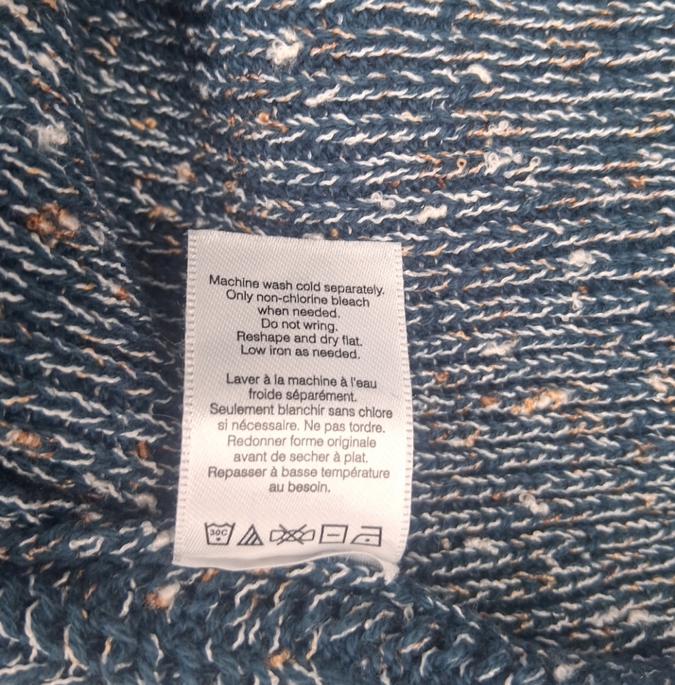 Coldwater Creek Sweater Teal Open Knit Pullover Sweater Petite XL - Picture 16 of 16